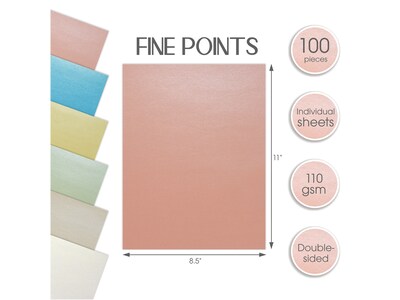 Better Office Paper, Assorted Metallic Shimmer Colors, 100/Pack (64503)