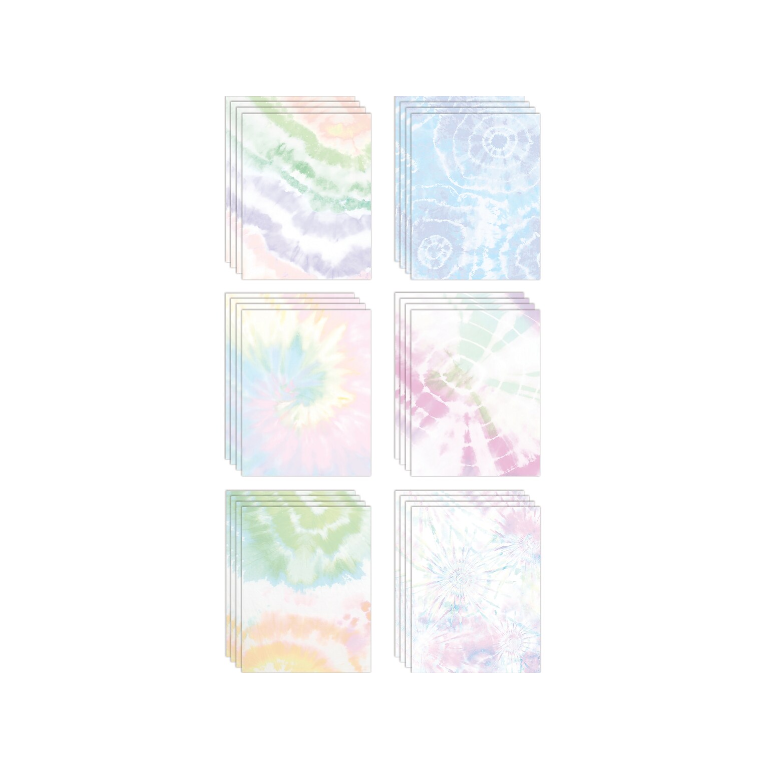 Better Office Paper, Assorted Tie-Dye Watercolor Designs, 100/Pack (64507)