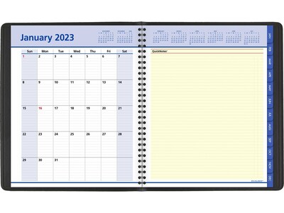 2023 AT-A-GLANCE QuickNotes 8 x 10 Weekly & Monthly Appointment Book Planner, Black (76-01-05-23)