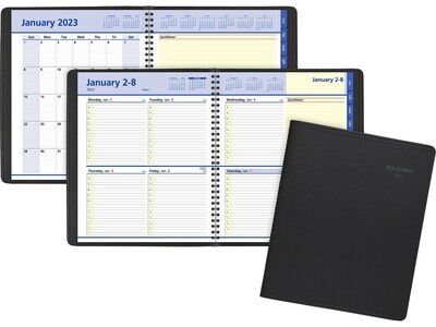 2023 AT-A-GLANCE QuickNotes 8" x 10" Weekly & Monthly Appointment Book Planner, Black (76-01-05-23)