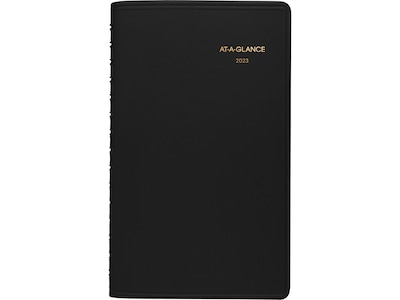 2023 AT-A-GLANCE 5 x 8 Weekly Appointment Book Planner, Black (70-075-05-23)