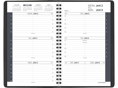 2023 AT-A-GLANCE 5 x 8 Weekly Appointment Book Planner, Black (70-075-05-23)