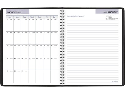 2023 AT-A-GLANCE DayMinder Executive 7" x 8.75" Weekly & Monthly Planner, Black (G546-00-23)