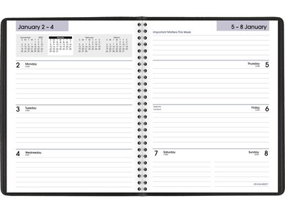2023 AT-A-GLANCE DayMinder Executive 7" x 8.75" Weekly & Monthly Planner, Black (G546-00-23)