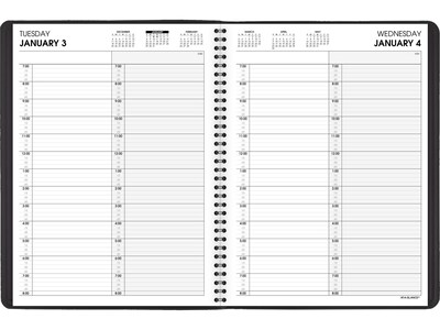 2023 AT-A-GLANCE 8 x 11 Daily Two-Person Appointment Book, Black (70-222-05-23)