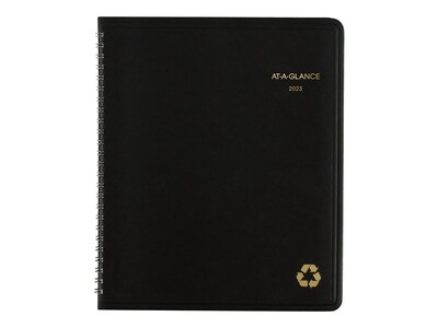 2023 AT-A-GLANCE Recycled 7 x 8.75 Monthly Planner, Black (70-120G-05-23)