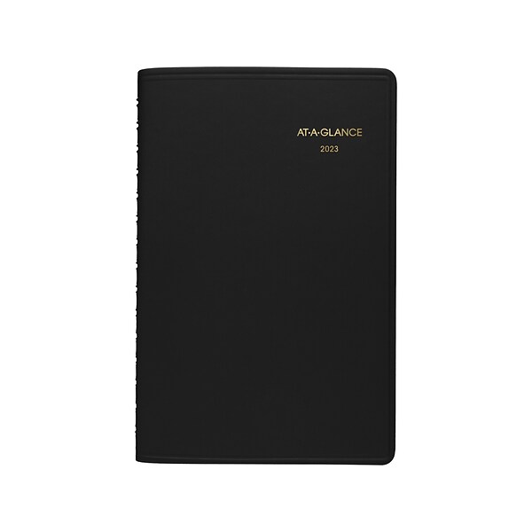 2023 AT-A-GLANCE 5 x 8 Daily Appointment Book Planner, Black (70-800-05-23)