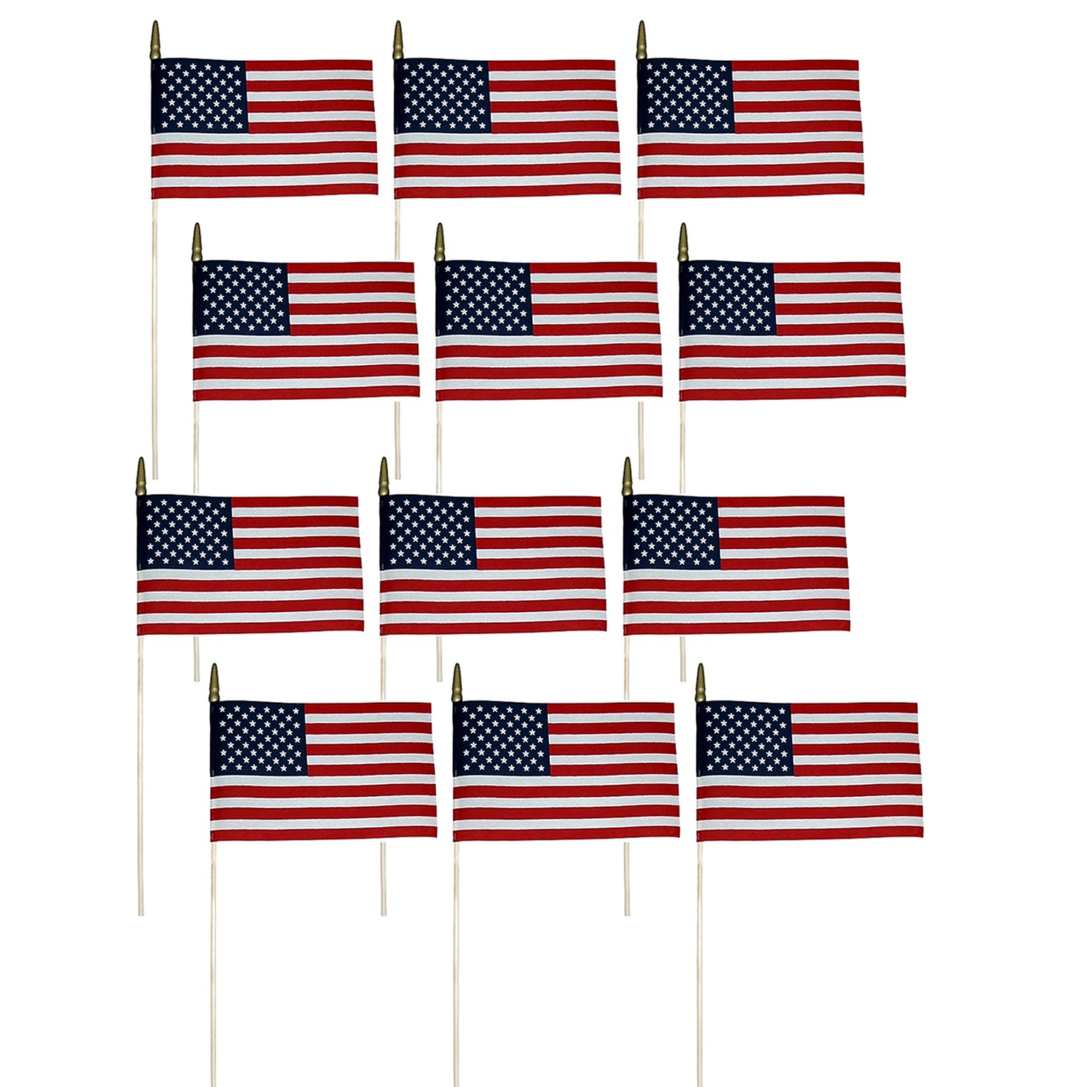 Annin 8 x 12 United States Flag, Pack of 12 (ANN041200-12)
