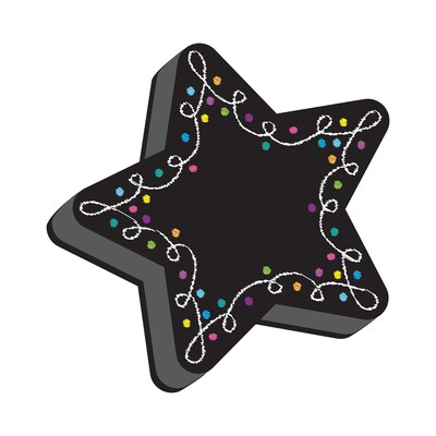 Ashley Productions Dry Erase Magnetic Whiteboard Erasers, Star Chalk, Pack of 6 (ASH09989-6)