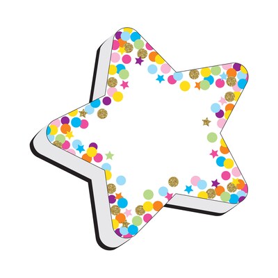 Ashley Productions Dry Erase Magnetic Whiteboard Erasers, Star Confetti, Pack of 6 (ASH09990-6)