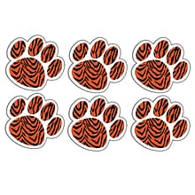 Ashley Dry Erase Magnetic Whiteboard Erasers, Tiger Paw, Pack of 6 (ASH10000-6)