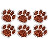 Ashley Productions® Dry Erase Magnetic Whiteboard Erasers, Tiger Paw, Pack of 6 (ASH10000-6)