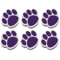 Ashley Dry Erase Magnetic Whiteboard Erasers, Purple Paw, Pack of 6 (ASH10005-6)