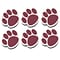 Ashley Productions® Dry Erase Magnetic Whiteboard Erasers, Maroon Paw, Pack of 6 (ASH10012-6)