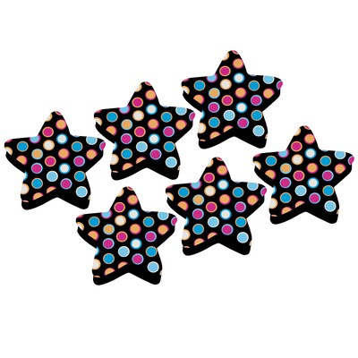 Ashley Productions® Dry Erase Magnetic Whiteboard Erasers, Star Dots, Pack of 6 (ASH10026-6)