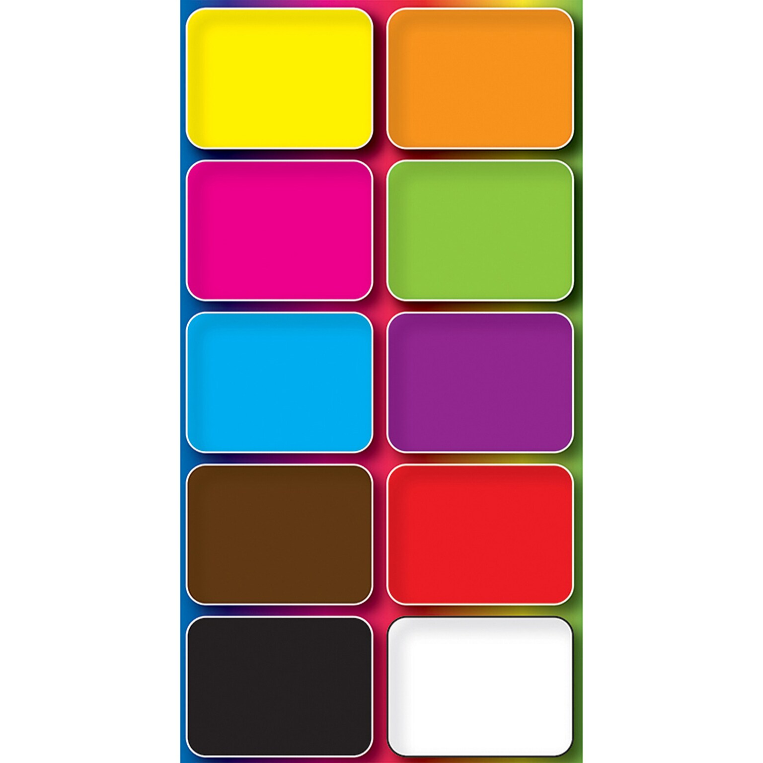 Ashley Productions® Dry Erase Non-Magnetic Mini Whiteboard Erasers, Assorted Colors, 10 Per Pack, 3 Packs (ASH78003-3)