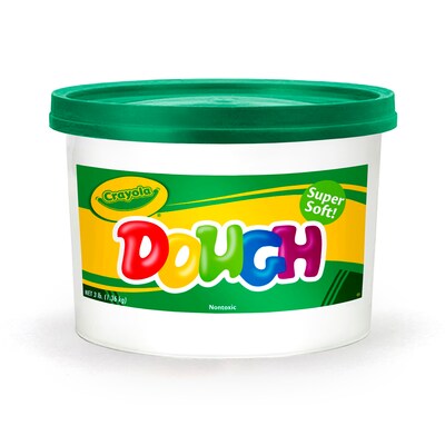 Crayola Super Soft Modeling Dough, Green, 3 lbs. Bucket, Pack of 2 (BIN1544-2)