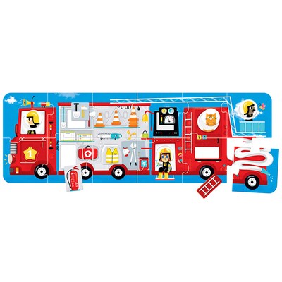 Banana Panda 23-Pieces Make-a-Match Puzzle Fire Truck (BPN49044)