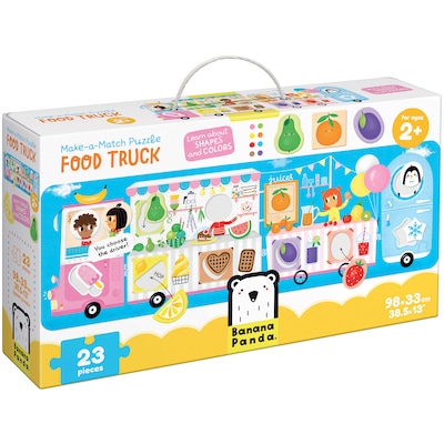 Banana Panda 23-Pieces Make-a-Match Puzzle Food Truck (BPN49045)