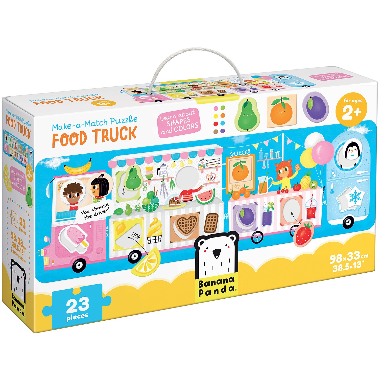 Banana Panda 23-Pieces Make-a-Match Puzzle Food Truck (BPN49045)