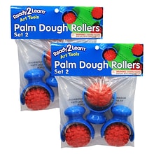 Ready 2 Learn® Palm Modeling Dough Rollers, Set 2, 3 Per Pack, 2 Packs (CE-6672-2)