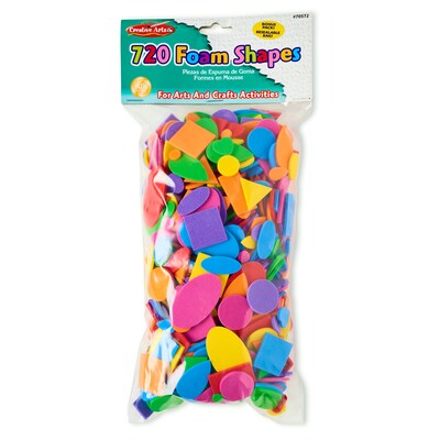 CLI Foam Shapes, Assorted Colors, 720/Pack, 6 Packs (CHL70572-6)