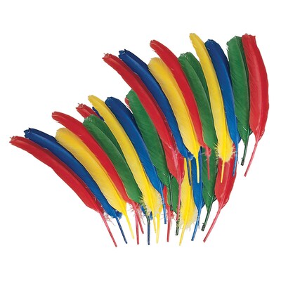 Creativity Street Quill Feathers, Assorted Colors, 12, 24/Pack, 3 Packs (CK-4503-3)