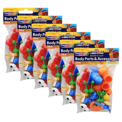 Creativity Street Modeling Dough & Clay Body Parts & Accessories, 26 Pieces/Pack, 6 Packs (CK-9660-6