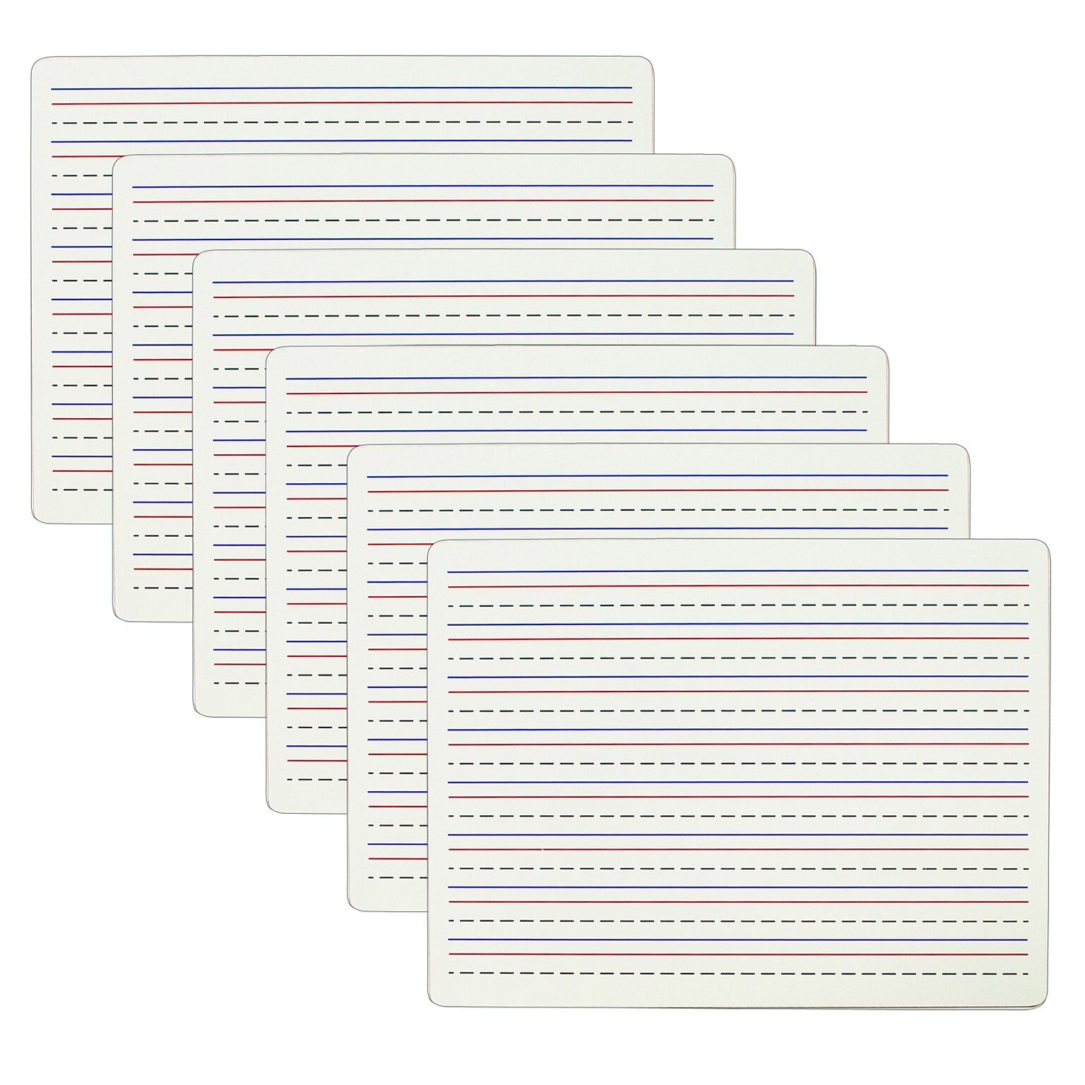 C-Line Two-Sided Dry Erase Lapboard, Lined on One Side, 12 x 8-7/8, Pack of 6 (CLI40660-6)