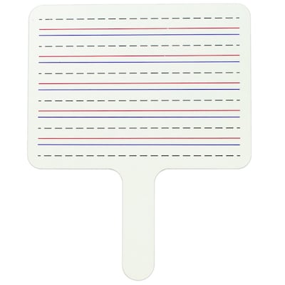 C-Line Two-Sided Dry Erase Answer Paddle, Lined/Plain, 10 x 8, Pack of 12 (CLI4067012)