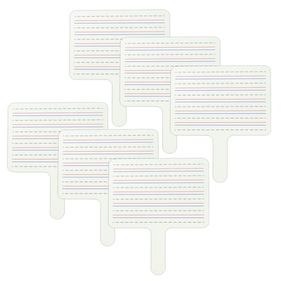 C-Line Two-Sided Dry Erase Answer Paddle, Lined/Plain, 10" x 8", Pack of 6 (CLI40670-6)