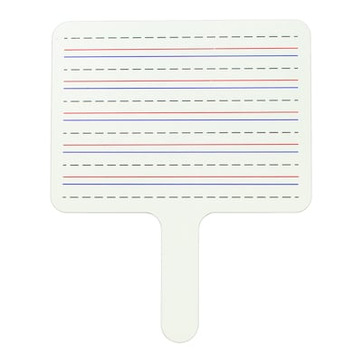C-Line Two-Sided Dry Erase Answer Paddle, Lined/Plain, 10 x 8, Pack of 6 (CLI40670-6)