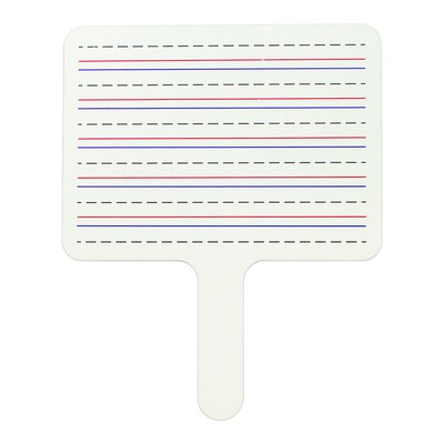 C-Line Two-Sided Dry Erase Answer Paddle, Lined/Plain, 10 x 8, Pack of 6 (CLI40670-6)