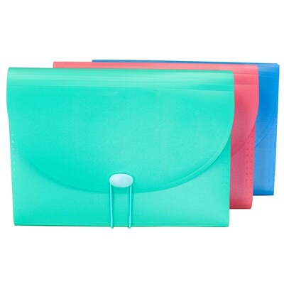C-Line Heavy Duty Plastic Accordion File, 7-Pocket, Letter Size, Assorted Colors, 3/Bundle (CLI58300-3)