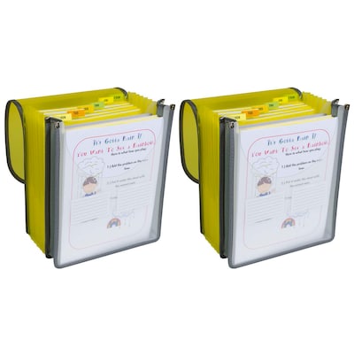 C-Line Heavy Duty Reinforced Plastic Accordion File, 7-Pocket, Letter Size, Assorted Colors, 2/Bundle (CLI58700-2)