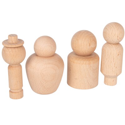 TickiT® Wooden Community Figures, Natural, Set of 10 Set of 10 (CTU74009)
