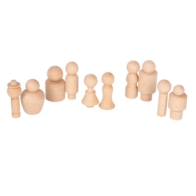 TickiT® Wooden Community Figures, Natural, Set of 10 Set of 10 (CTU74009)