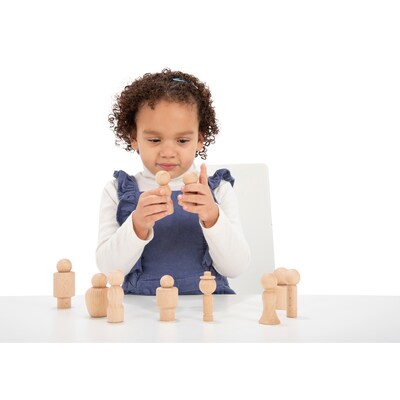 TickiT® Wooden Community Figures, Natural, Set of 10 Set of 10 (CTU74009)