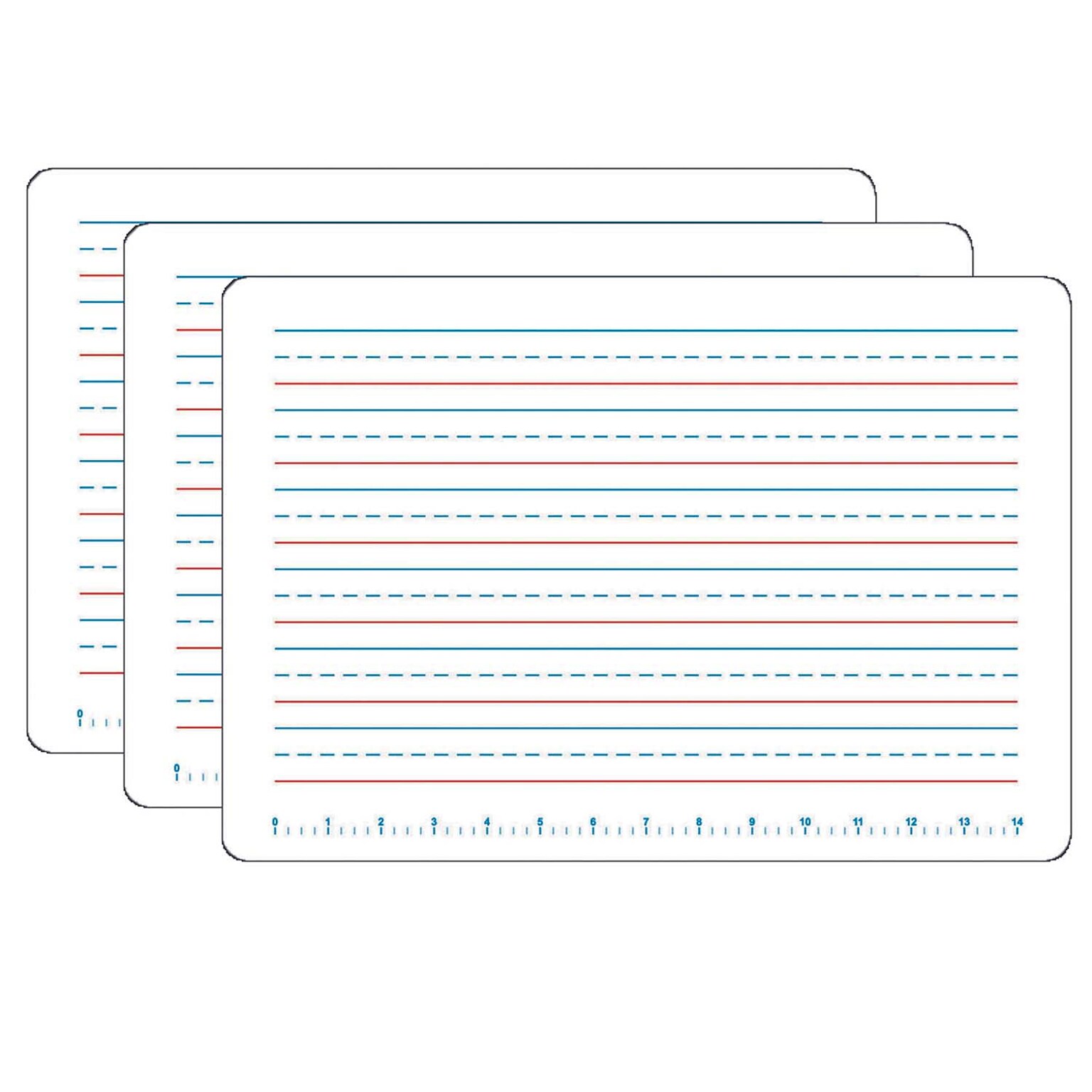 Flipside Primary Handwriting Dry Erase Whiteboard, 11 x 16, 3/Bundle (FLP11165-3)