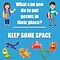 Flipside Products Keep Some Space Low Tac Wall Stickers, 11 x 11, Multicolored,  Pack of 5 (FLP970