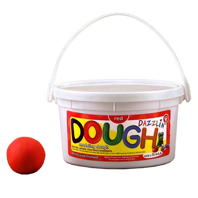 Hygloss Dazzlin' Dough, Red, 3 lb. Tub, Pack of 3 (HYG48301-3)