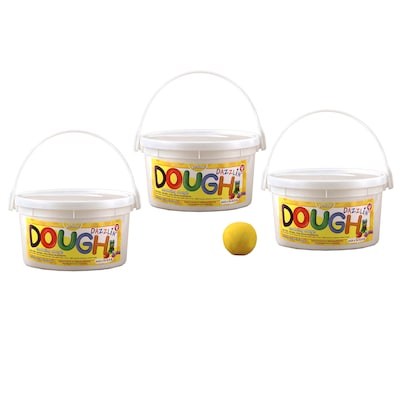 Hygloss Dazzlin Dough, Yellow, 3 lb. Tub, Pack of 3 (HYG48304-3)