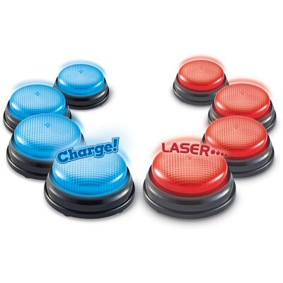 Learning Resources Team Answer Buzzers, Red/Blue, 8/Pack (LER3780)