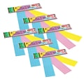 Pacon Dry Erase Sentence Strips, 3 x 12, Assorted Colors, 30 Per Pack, 6 Packs (PAC5188-6)