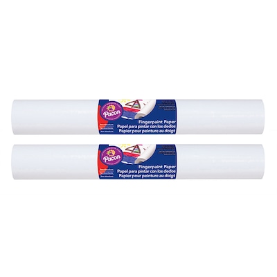 Art Street® Fingerpaint Paper, 16 x 100, White, 2 Rolls (PAC5318-2)