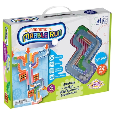 Mind Sparks Magnetic Marble Run, 34 Pieces (PACAC9313)