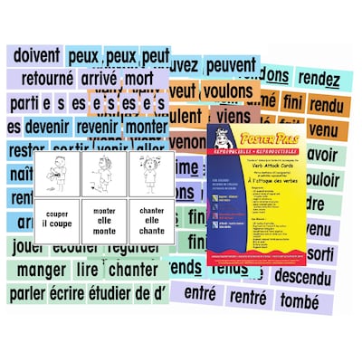 Poster Pals® Verb Attack: French Card Set, 159 Cards (PSZP155F)