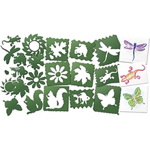 Roylco Nature Stencils, Green, 2 Packs (R-5615-2)