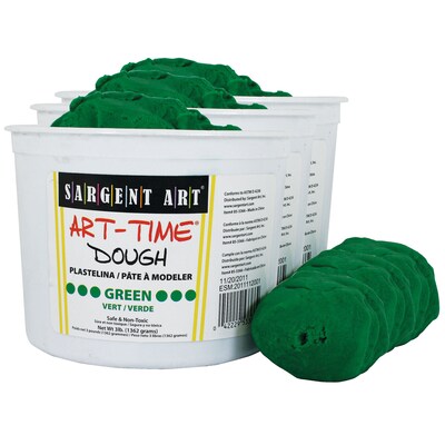 Sargent Art Art-Time Dough, 3lb Tub, Green, Pack of 3 (SAR853366-3)