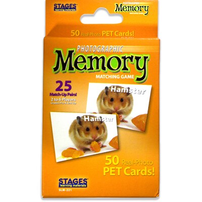 Stages Learning Materials Pets Photographic Memory Matching Game, Pack of 3 (SLM221-3)